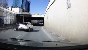 Motosiklet üzerinde epilepsi nöbeti geçirdi