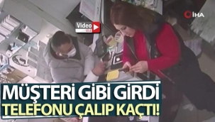 Saniyeler içinde telefon hırsızlığı kamerada