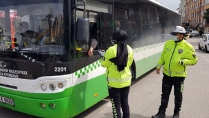 Toplu taşımalara korona virüs denetimi