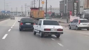 Arızalanan aracı şoförsüz çektiler