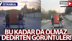 Arnavutköy'de tehlikeli taşımacılık cep telefonu kamerasına yansıdı