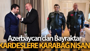 Azerbaycan'dan Bayraktar kardeşlere Karabağ Nişanı
