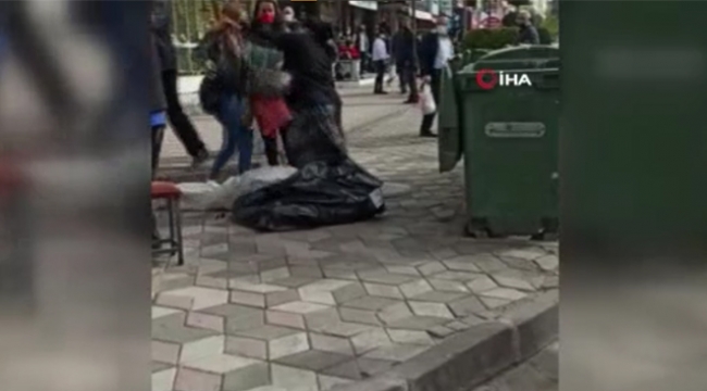 Başkent'te kadınların kavgasını onlarca erkek ayıramadı