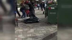 Başkent'te kadınların kavgasını onlarca erkek ayıramadı