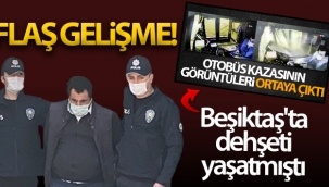 Cep telefonuna bakarken kaza yapan otobüs şoförü tutuklandı