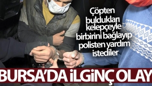 Çöpten buldukları kelepçeyle birbirini bağlayıp polisten yardım istediler