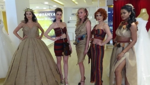 Diyarbakır’da ‘Çuvaldan gelinlik’ tasarımı büyük beğeni aldı 