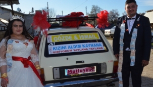 Driftli evlilik teklifine gelen ceza, gelin arabasını satılığa çıkarttı