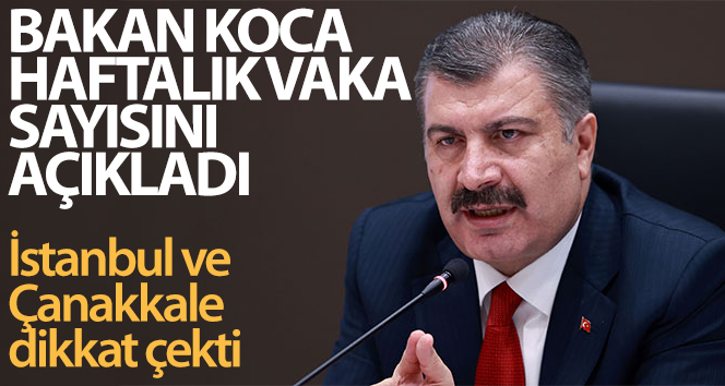 İllere göre haftalık vaka sayısı açıklandı