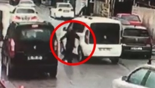 Kadın sürücü çalınan aracının peşinden metrelerce böyle koştu