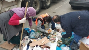 Belediye ekipleri çöpte pırlanta yüzük aradı