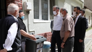 İnegöl'de 10 mahalleye bireysel konteyner dağıtımı tamamlandı