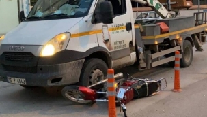 Kamyonetin altında kalan 16 yaşındaki motosiklet sürücüsü hayatını kaybetti