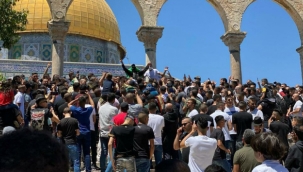 Mescid-i Aksa'da 'Erdoğan' sloganları