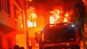Sahur vakti korkutan yangın