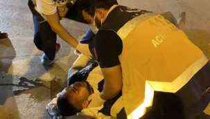 Ticari taksiyle çarpışan motosikletli yaralandı