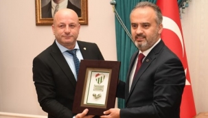 Bursaspor yönetimi'nden Aktaş’a ziyaret