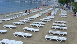 Gemlik Belediyesi halk plajında özel hizmet