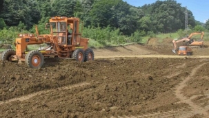 Karacabey Boğaz yolunda çalışmalar tam gaz