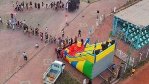 Kestelli çocuklar çifte bayram yaşadı