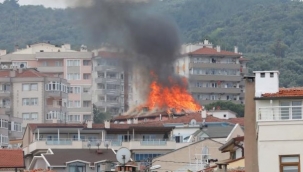 Mudanya'da korkutan yangın