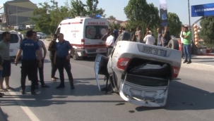 Takla atan araçtan inanılmaz kurtuluş