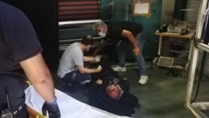 Bacağı makineye sıkışan kadın yaralandı