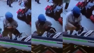 Bebek arabasındaki cüzdanı böyle çaldı