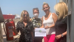 Busader'den yangın bölgesine malzeme desteği