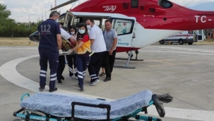 Helikopter ambulans 46 yaşındaki hasta için havalandı