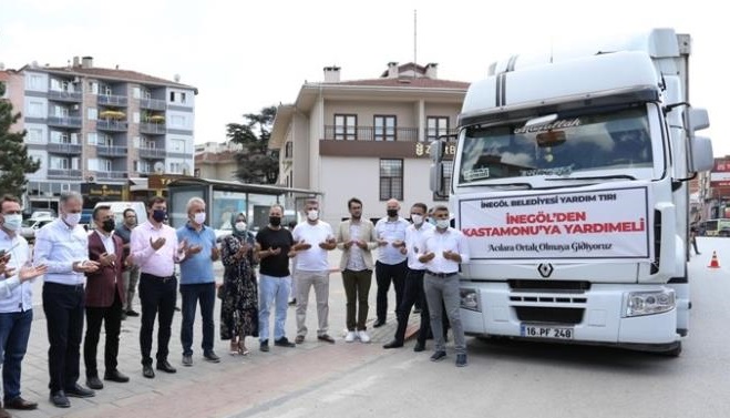İnegöl’den Kastamonu’ya yardım eli