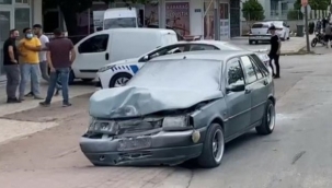 Kaza anı kameralara yansıdı
