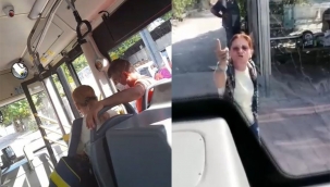Maske takmasını isteyen şoför'e hakaretler yağdırdı