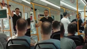 Metroya maskesiz bindi,