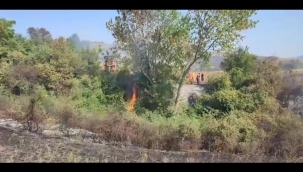 Tarla yangınına giden orman itfaiyesi kaza yaptı