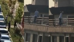 Atlamak için çıktığı çatıda içki içmeye devam etti