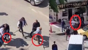 Cadde ortasında beyzbol sopalı kavga kamerada