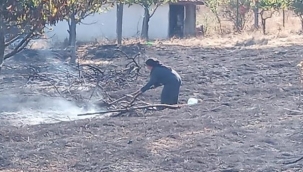 Dağ ilçesinde korkutan yangın