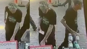 Kulaklık hırsızlığı kameralara böyle yansıdı