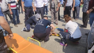 Minibüsün çarptığı yaşlı adam ağır yaralandı