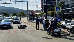 Motosiklet sürücüsü kaçarken ortalığı birbirine kattı