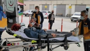 Ok gibi bariyerlere saplandı