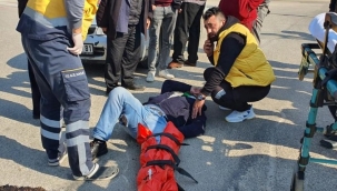 Kaza yapan motosikletin sürücüsü yaralandı