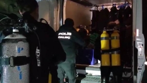 Arama çalışmalarına dalgıç polisler'de katıldı