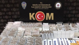 İnegöl'de kaçak alkol ve tütün operasyonu