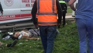 İşçileri taşıyan panelvan minibüs kaza yaptı: 13 yaralı