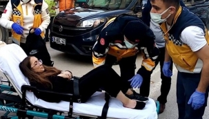 Kamyonet genç kıza çarptı: 1 yaralı