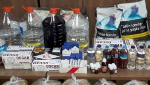Karacabey’de sahte içki ve kaçak sigara operasyonu