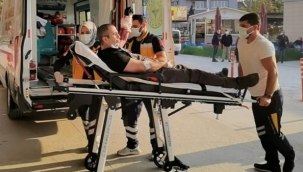 Kolunu makineye kaptırdı