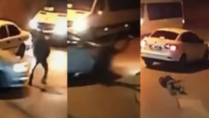 Otomobil yaşlı adama böyle çarptı